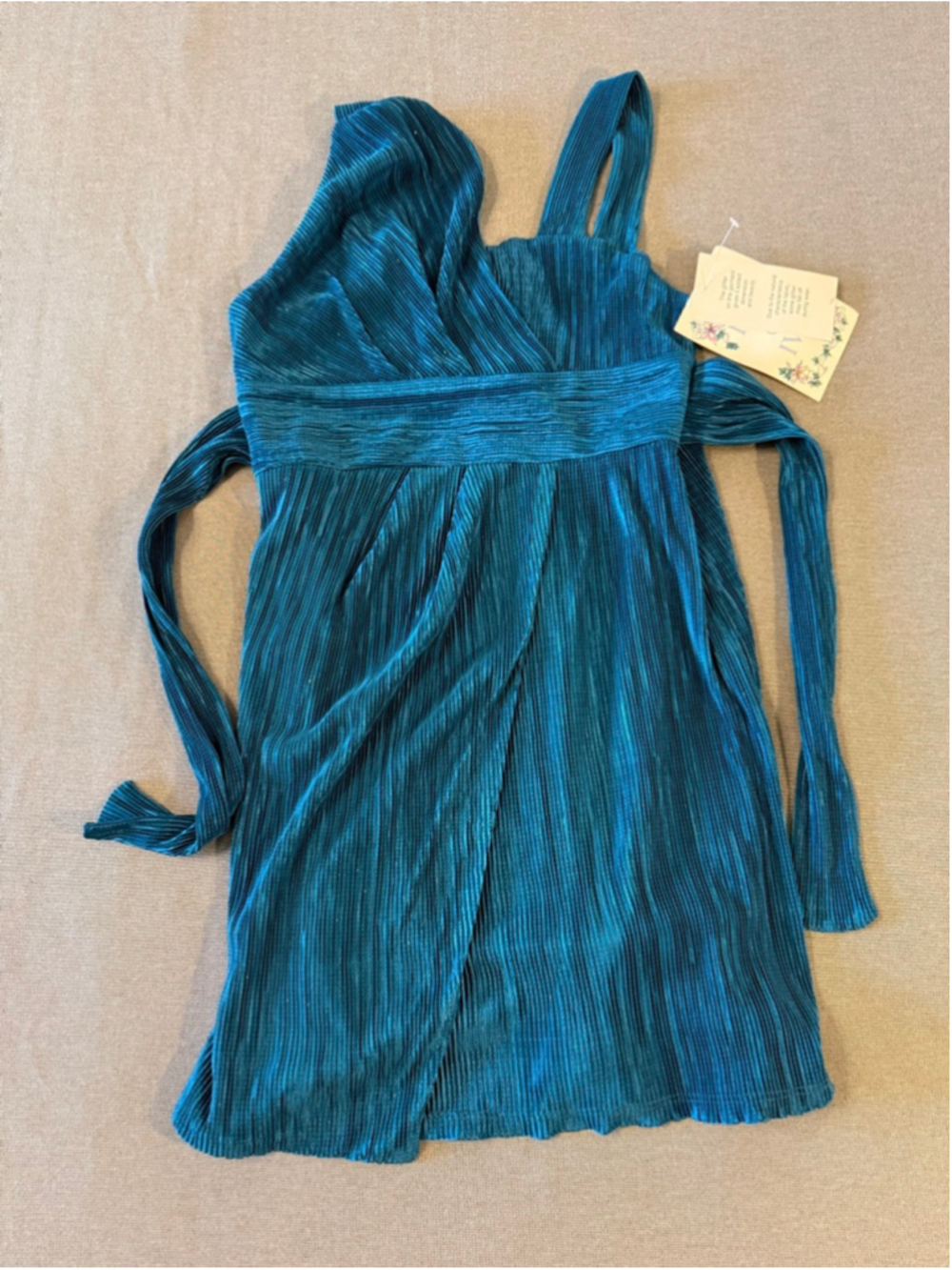 NWTs IRIS & IVY
Kids' Metallic Party Dress size 12 Teal - Picture 6 of 8